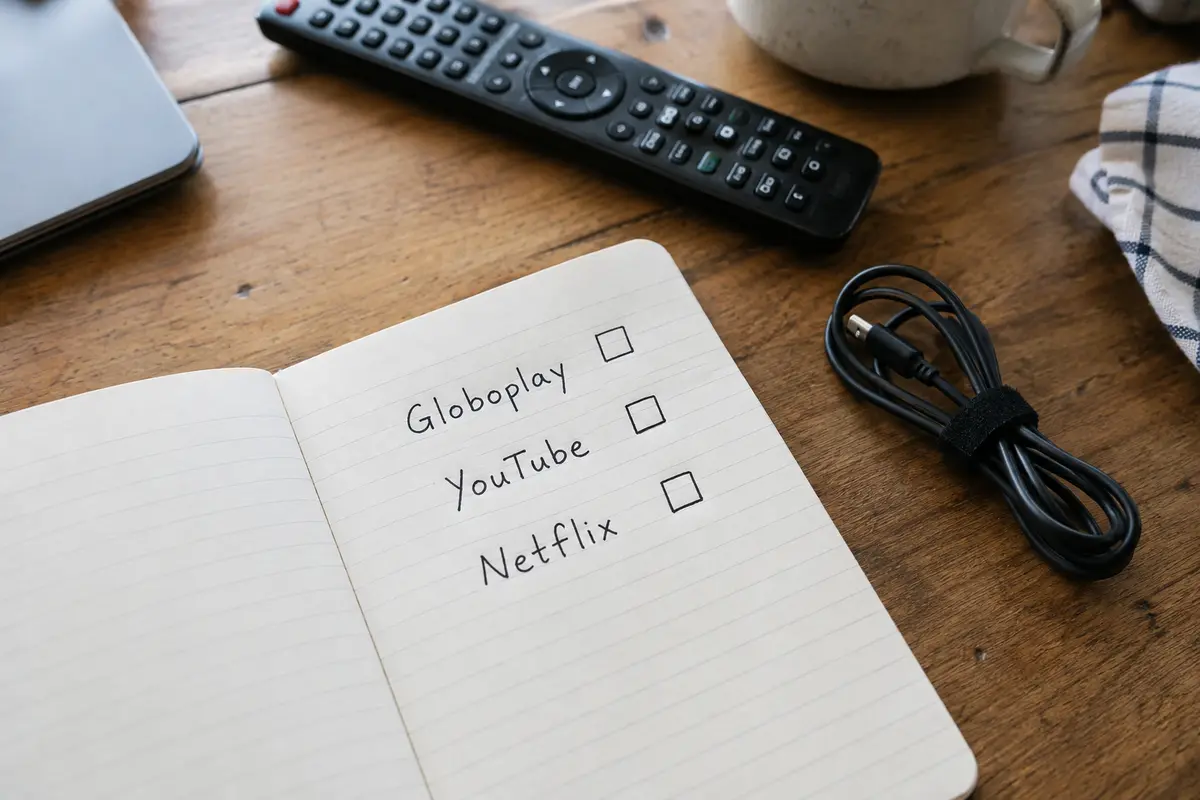 Lista de teste separada para Globoplay, YouTube e Netflix