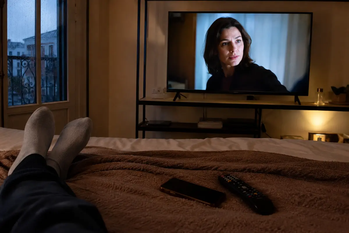 Um episódio continua a passar numa televisão de um quarto em Lisboa.