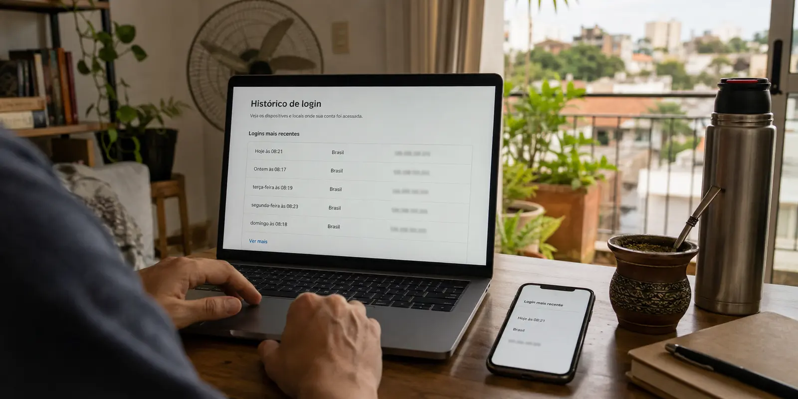 Histórico de login mostra endereços brasileiros diferentes durante a mesma rotina de trabalho em Assunção