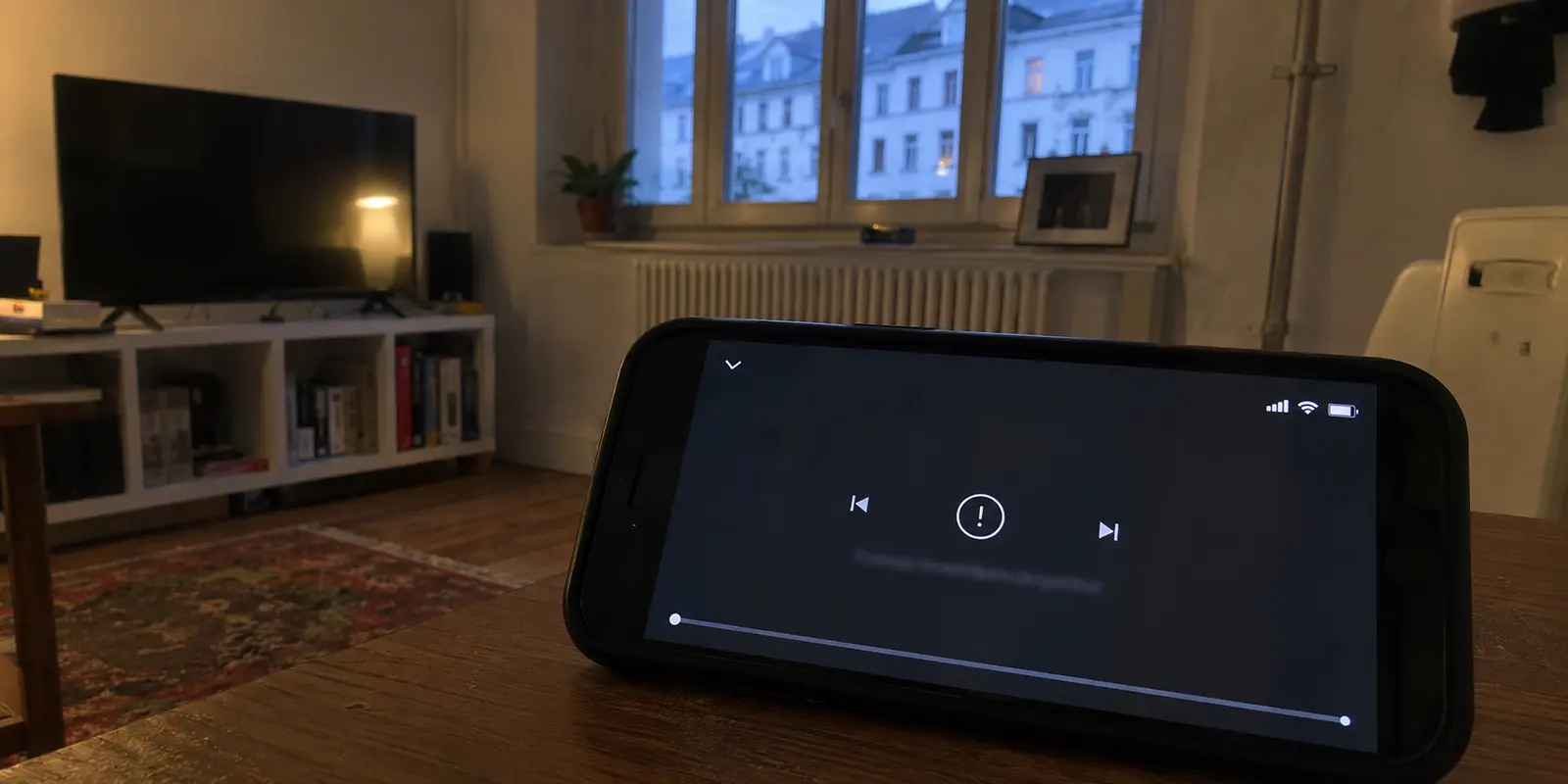 Uma aplicação portuguesa de televisão falha num telemóvel ligado ao Wi-Fi de um apartamento na Alemanha