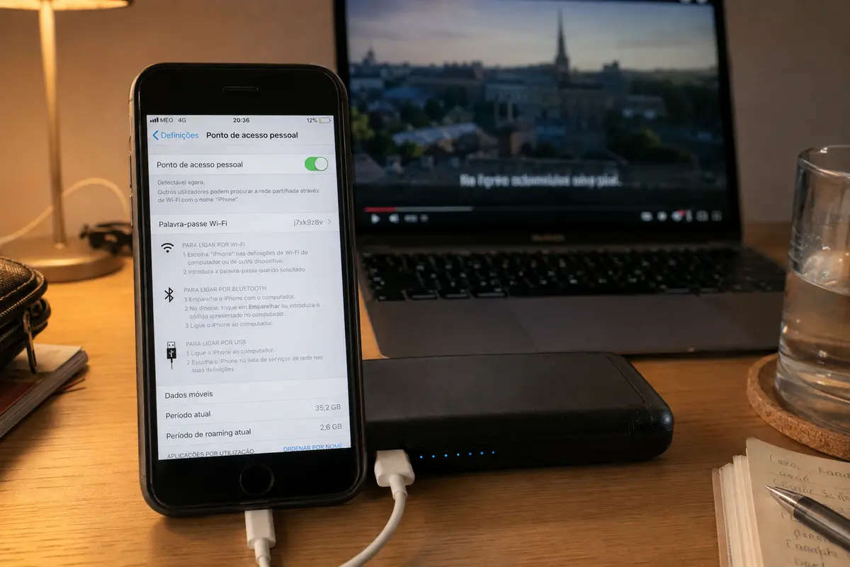 O hotspot português mantém o vídeo no portátil à custa da bateria e dos dados móveis