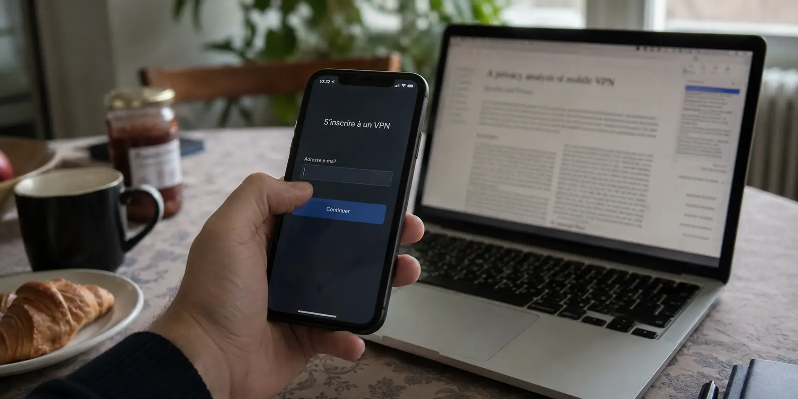 Une application VPN demande une adresse e-mail avant la première connexion