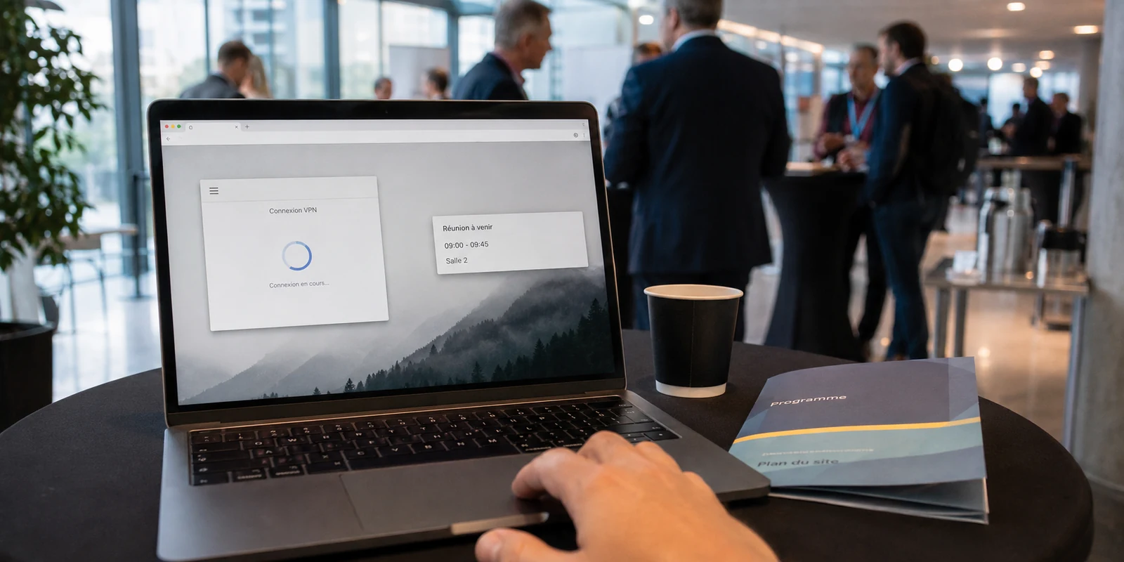 Le Wi‑Fi du centre de congrès laisse la connexion VPN bloquée juste avant une visioconférence.