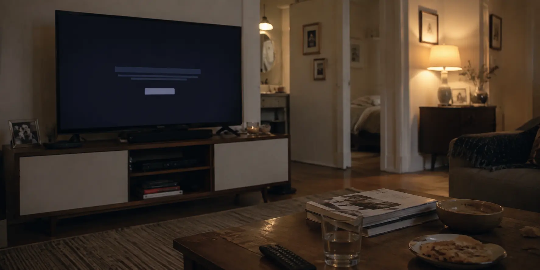 Télévision d'un salon affichant un accès de streaming refusé par le VPN