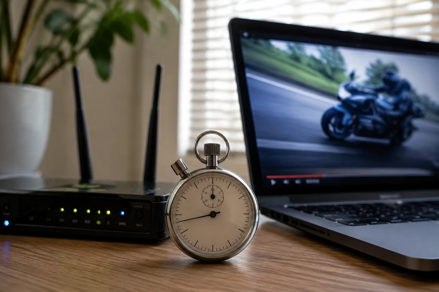 Comparer le chronomètre au flux réel montre pourquoi le ping seul ne décrit pas le décalage perçu.
