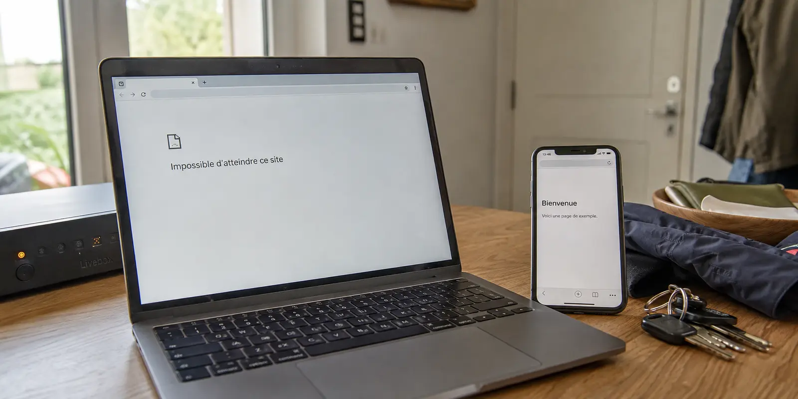 La même page reste inaccessible sur l’ordinateur relié à la box alors qu’elle s’ouvre immédiatement sur le téléphone en données mobiles