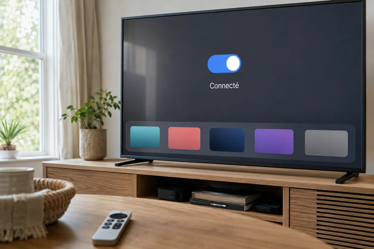L’application VPN native de l’Apple TV affiche Connecté au-dessus des applications de streaming prêtes à ouvrir