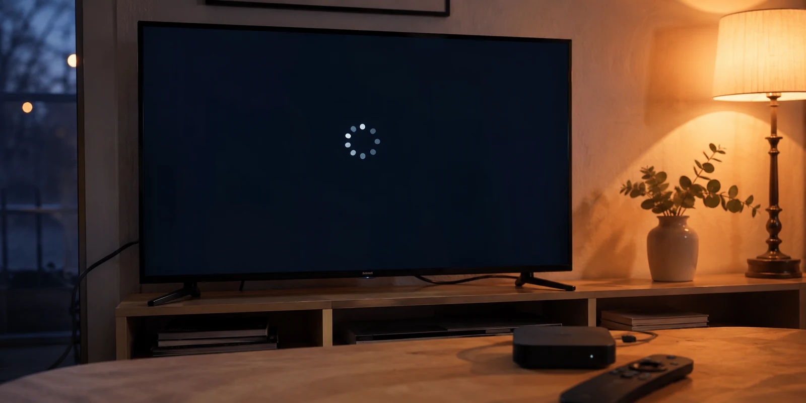 Télévision bloquée sur le chargement