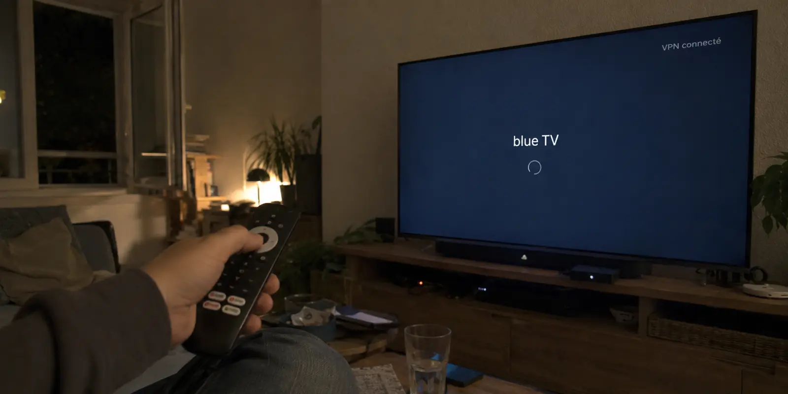 blue TV reste sur son chargement tandis que le VPN est connecté sur la TV Box