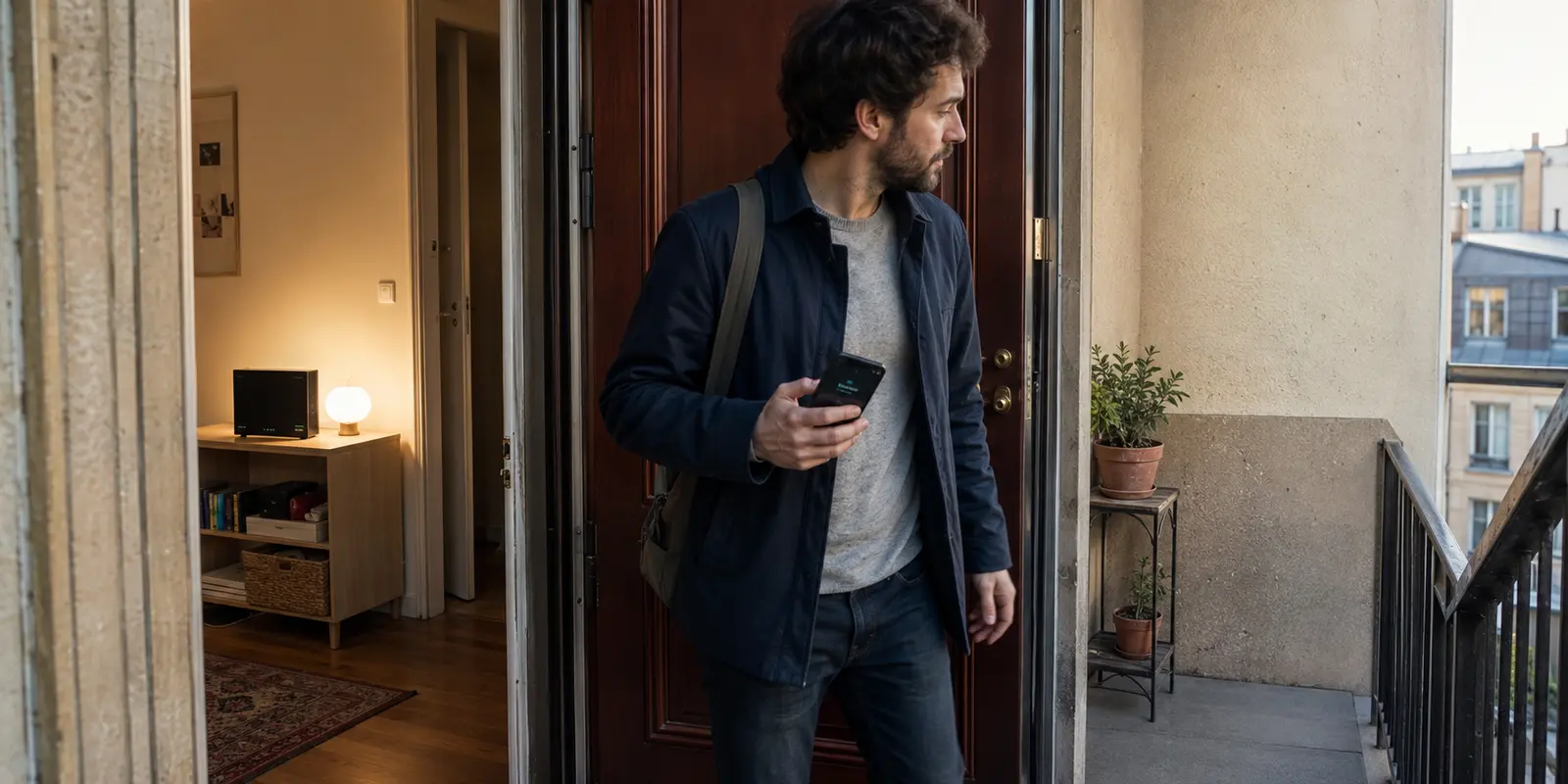 Un abonné quitte son appartement tandis que son téléphone passe de la Freebox à la 5G avec le VPN toujours actif