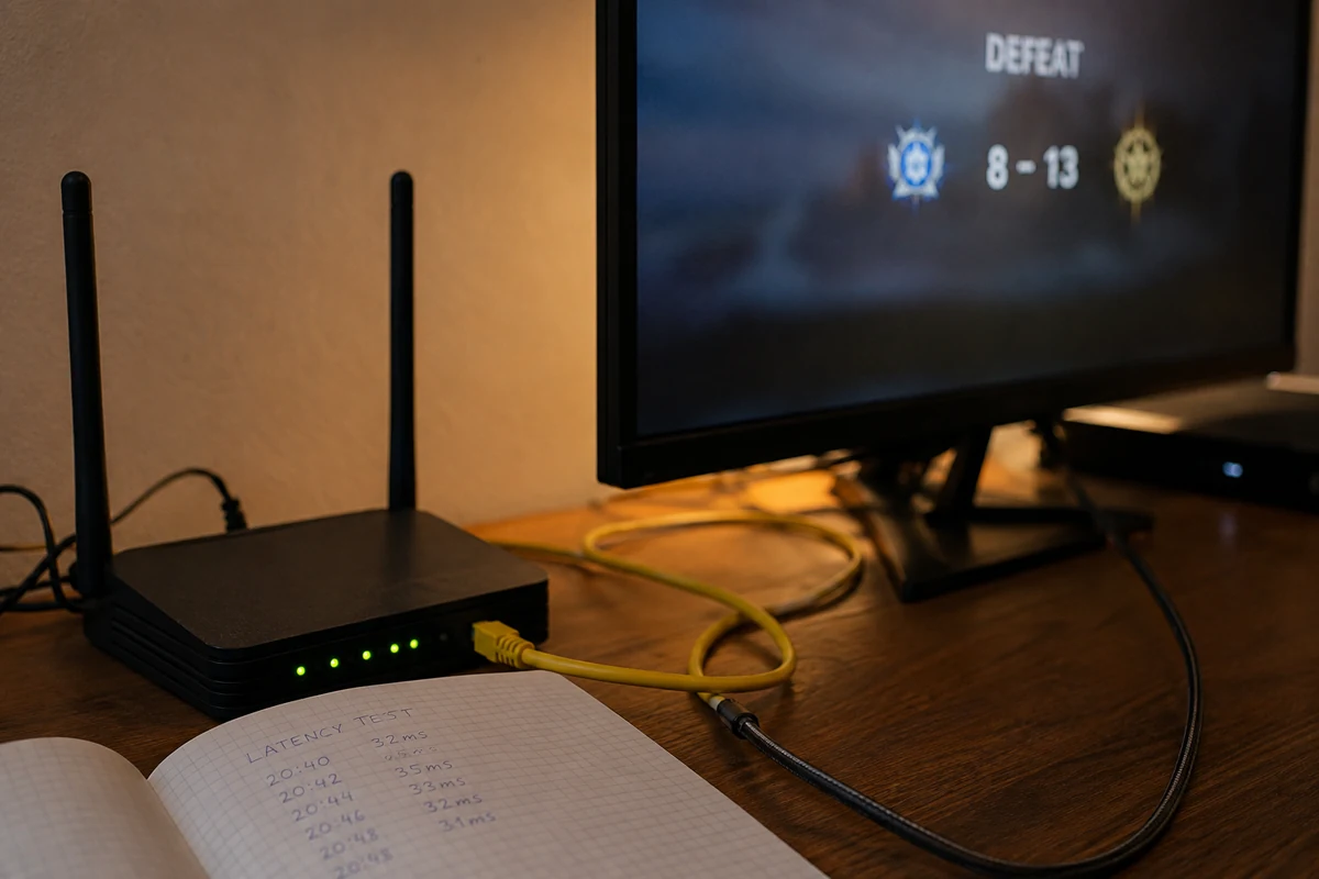 Le matériel et les mesures de latence rendent le jitter visible pendant une partie.