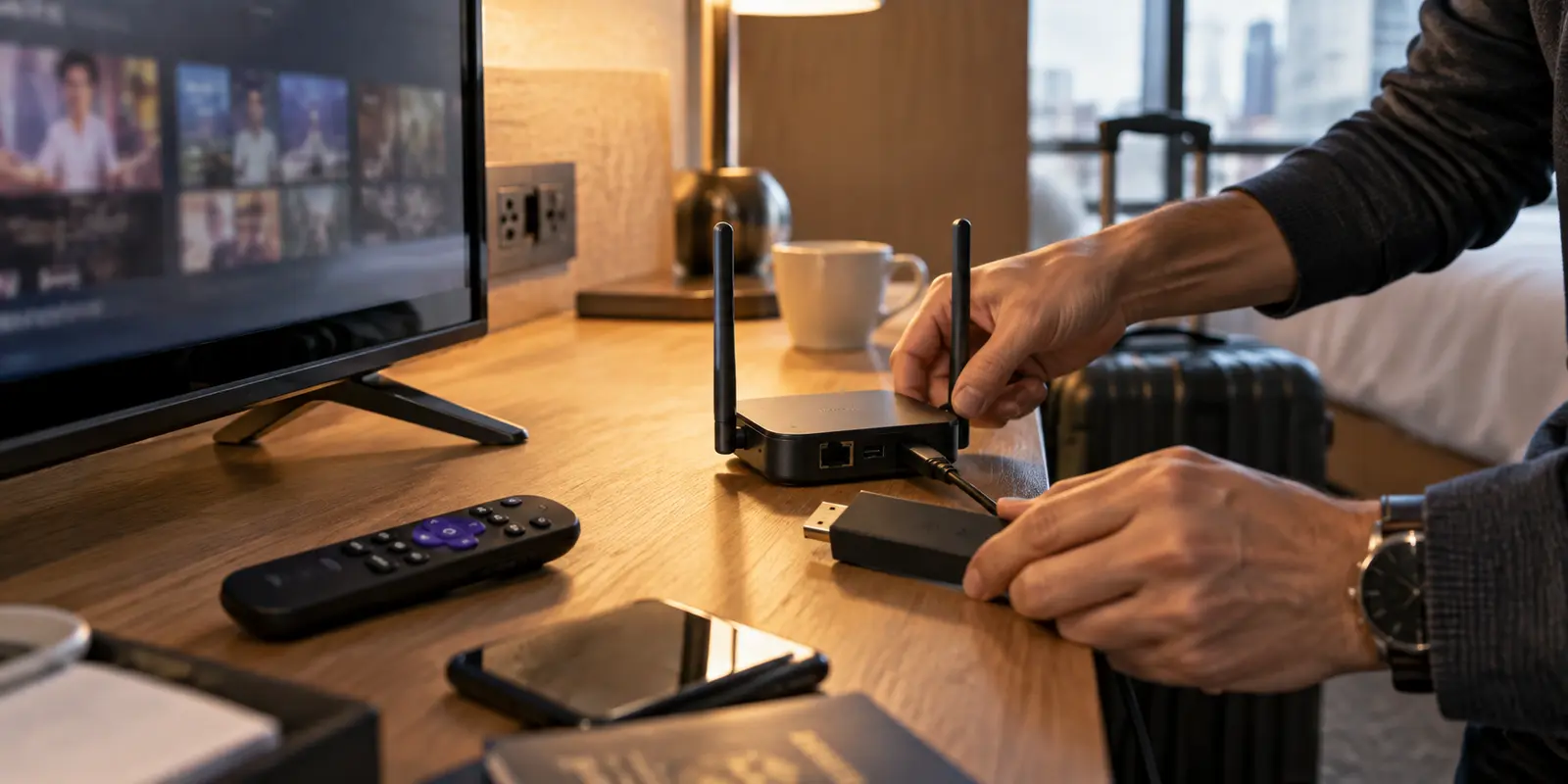 Building the travel router at home makes the hotel setup predictable.