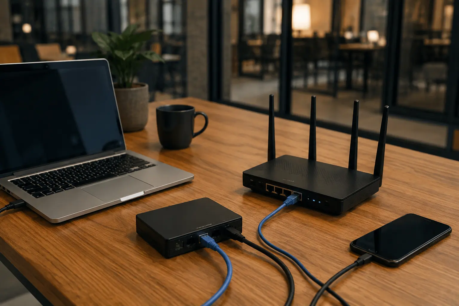Realistische redaktionelle Szene zu einem VPN-Verbindungsproblem