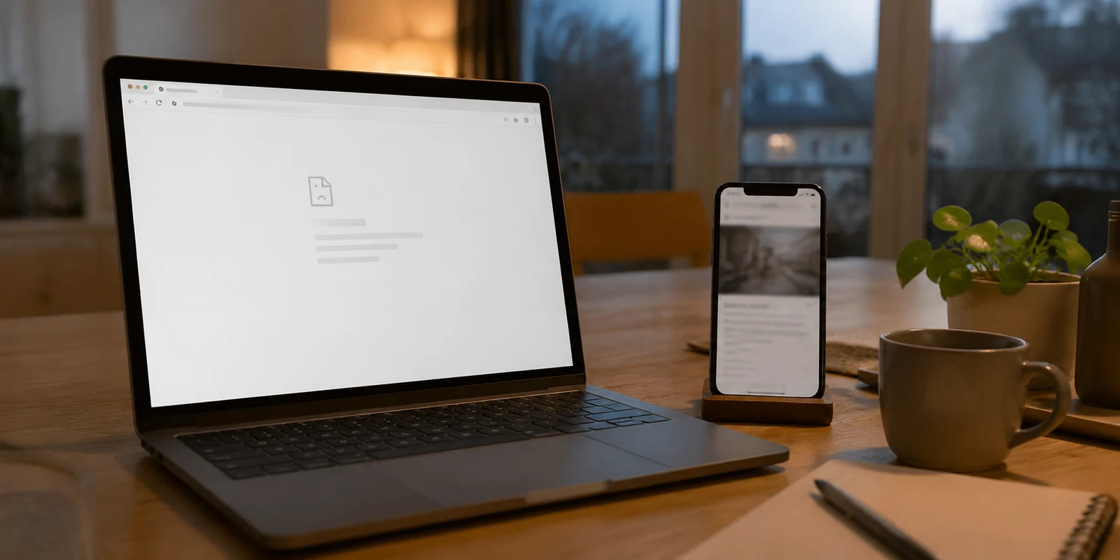 Le même site échoue sur le portable mais reste accessible sur le téléphone.