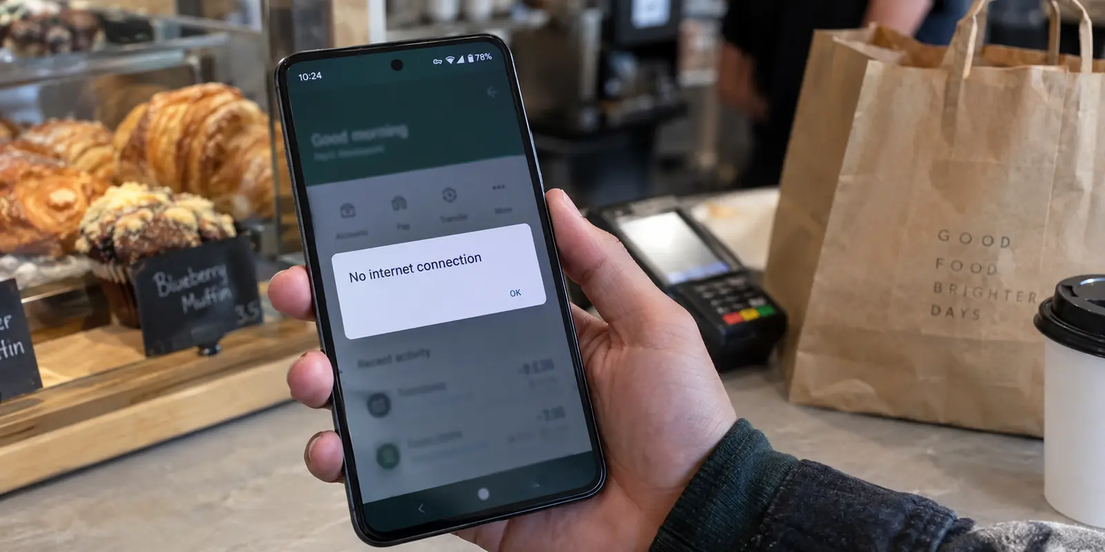 A local Android app showing no internet while the phone VPN indicator remains active