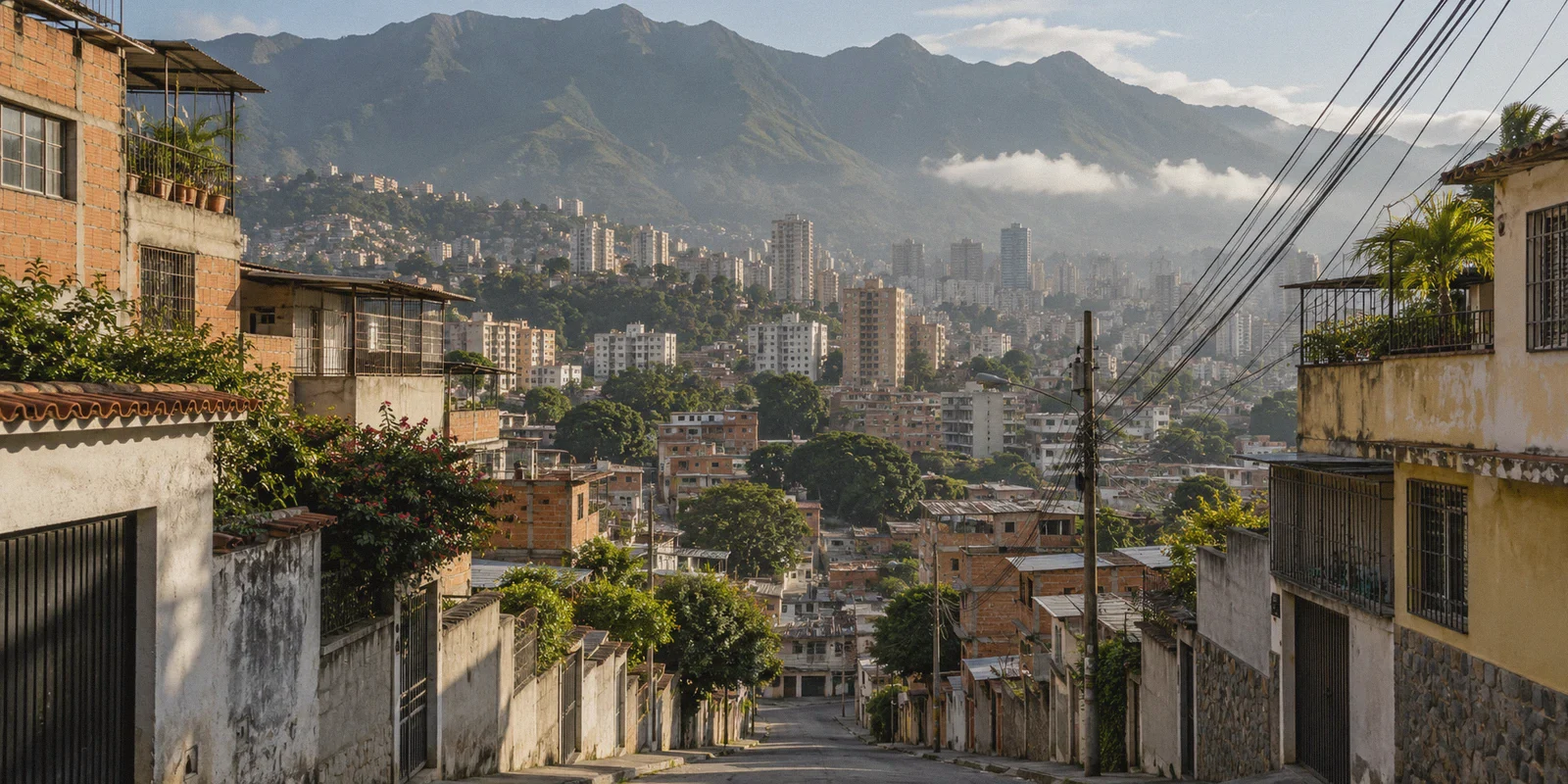 Residential Caracas beneath the Ávila ridge.