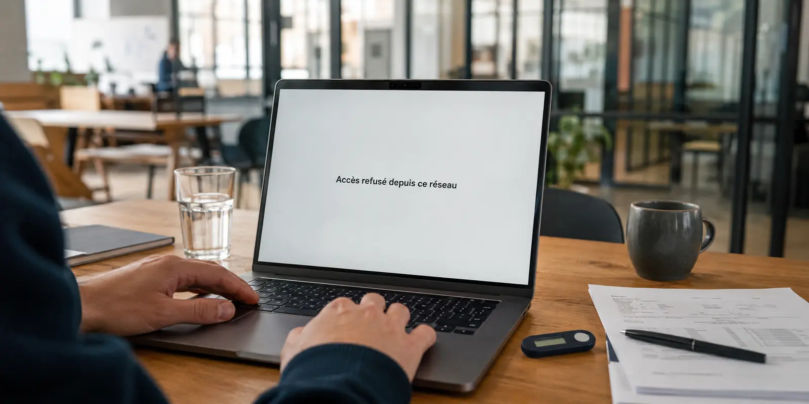 Une plateforme professionnelle refuse l’accès depuis le réseau d’un coworking lyonnais.