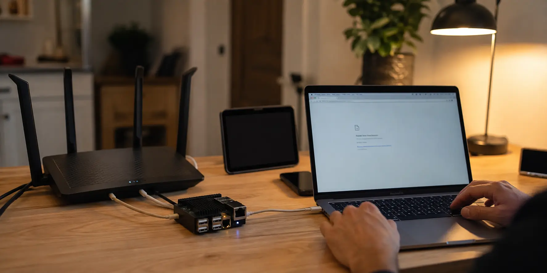 Petit serveur DNS domestique et routeur pendant une panne de résolution