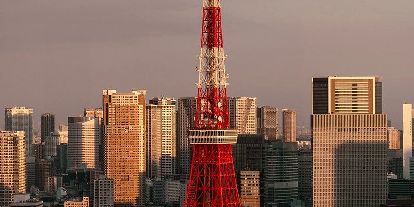 Tokyo skyline with Tokyo Tower, one endpoint of a London–Tokyo fare comparison.