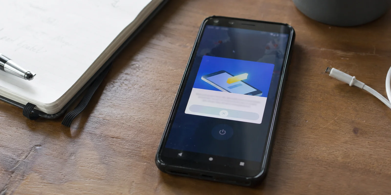 Un téléphone affiche une publicité qui bloque l’accès à la connexion VPN.