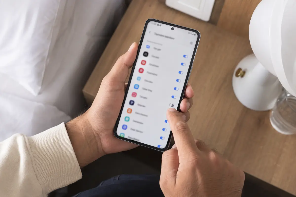 Configuración de exclusión de aplicaciones en un teléfono Android
