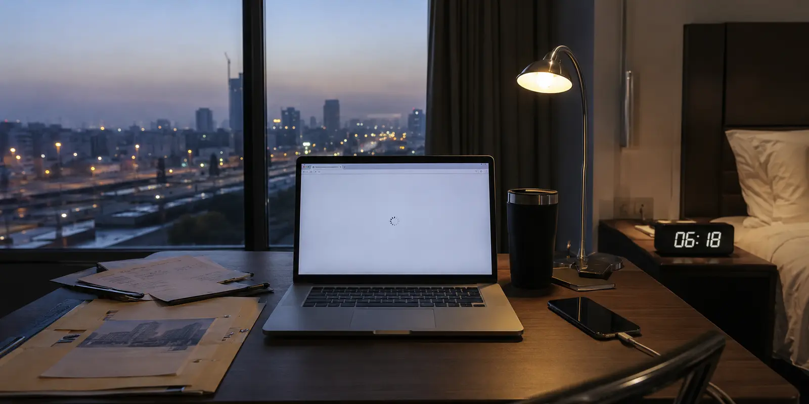 Nicht erreichbares Kundenportal um 6:18 Uhr während eines Internetausfalls in Bagdad