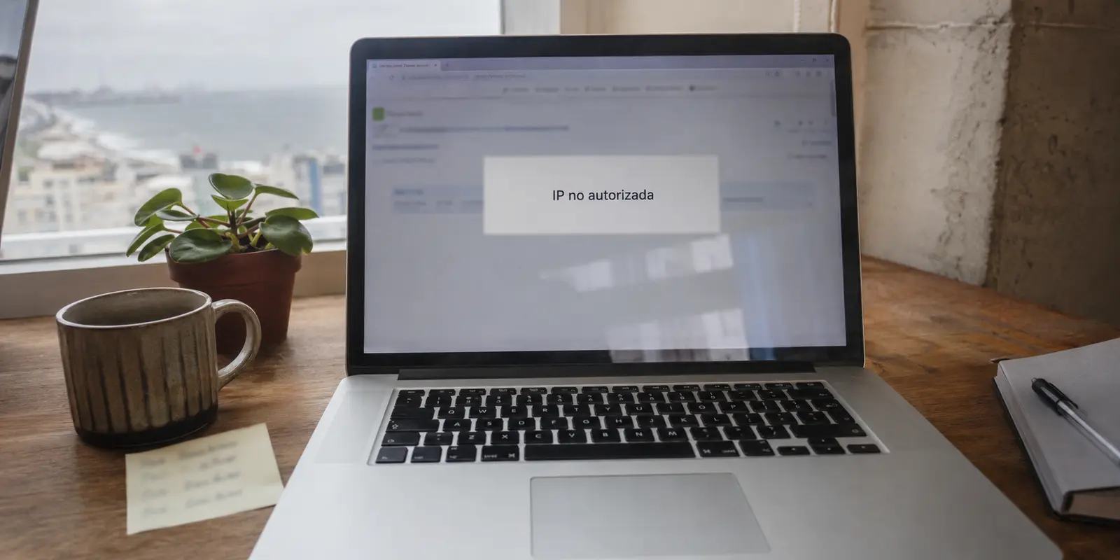 Un portal de cliente rechaza el acceso porque la dirección IP peruana autorizada cambió al reconectar.