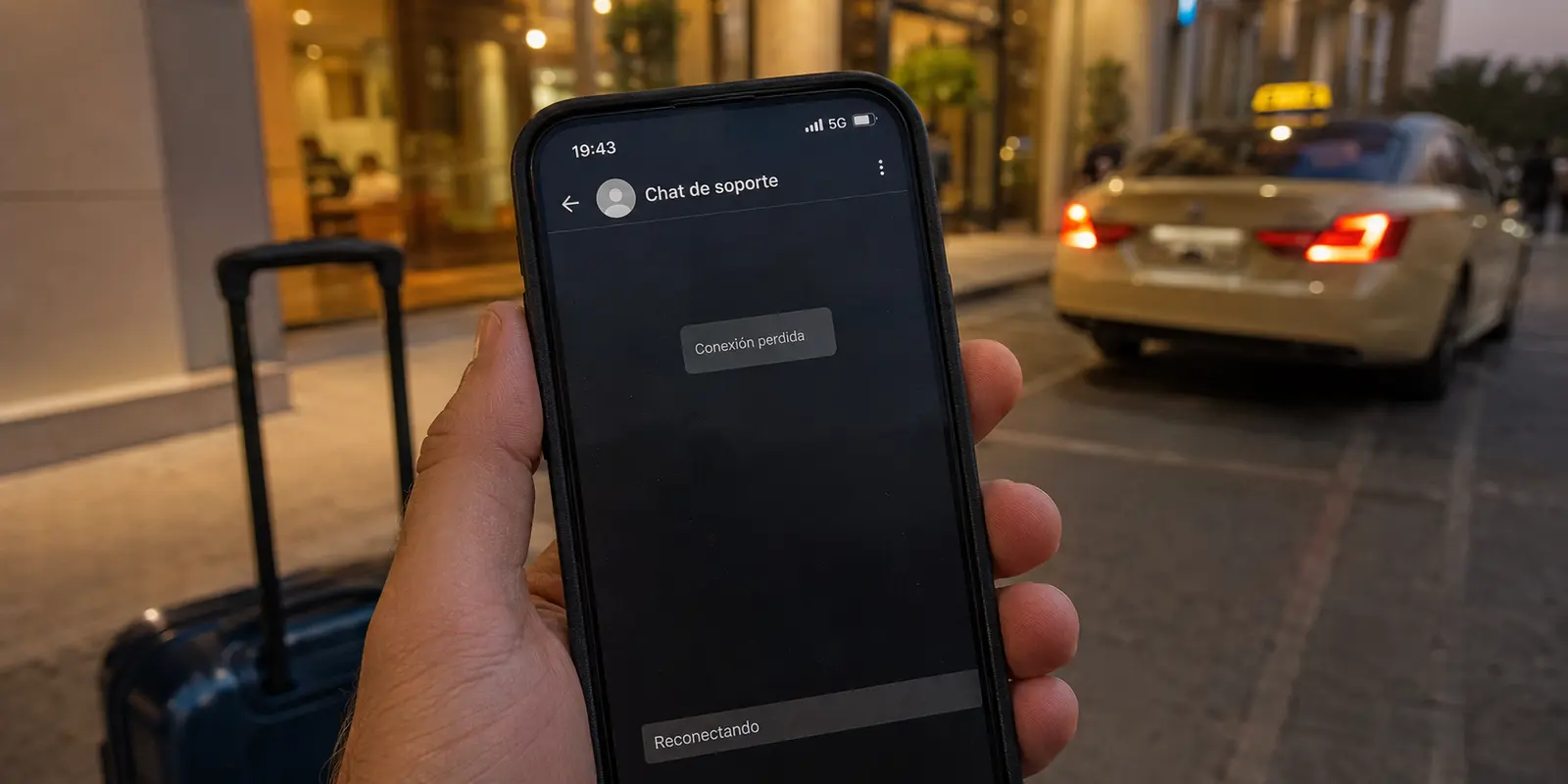 El chat de la aerolínea pierde la conexión cuando el teléfono pasa del Wi-Fi al 5G