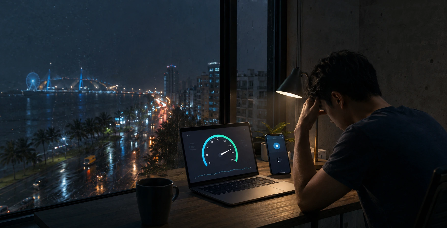 Traveler in Da Nang testing a VPN while Telegram stays stuck connecting