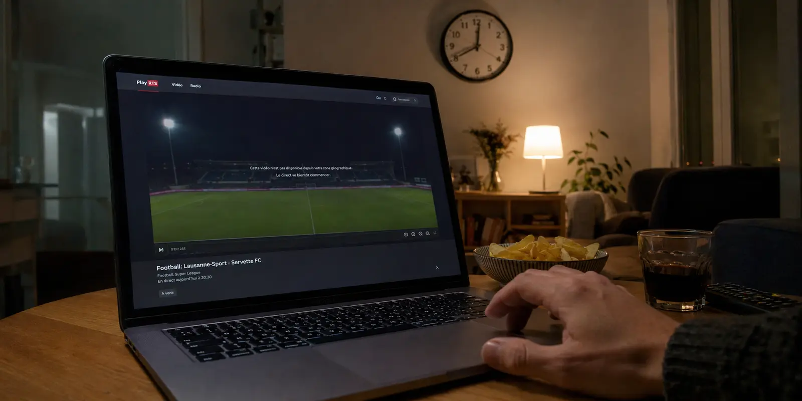 Lecture d’un match RTS refusée depuis la France quelques minutes avant le coup d’envoi