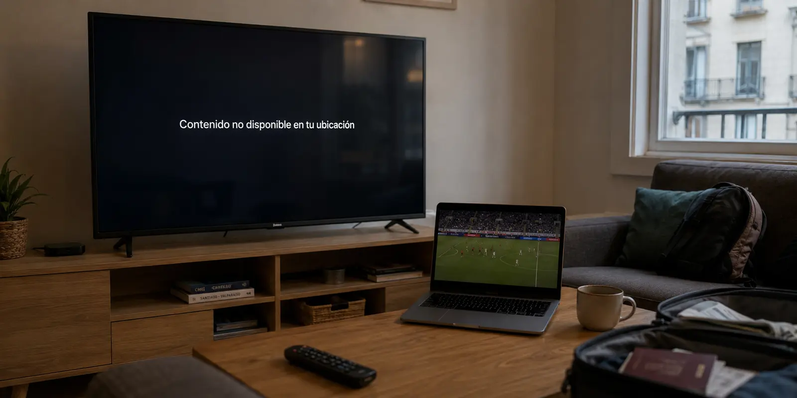 Smart TV que no permite reproducir contenido por la ubicación mientras el mismo programa funciona en un portátil