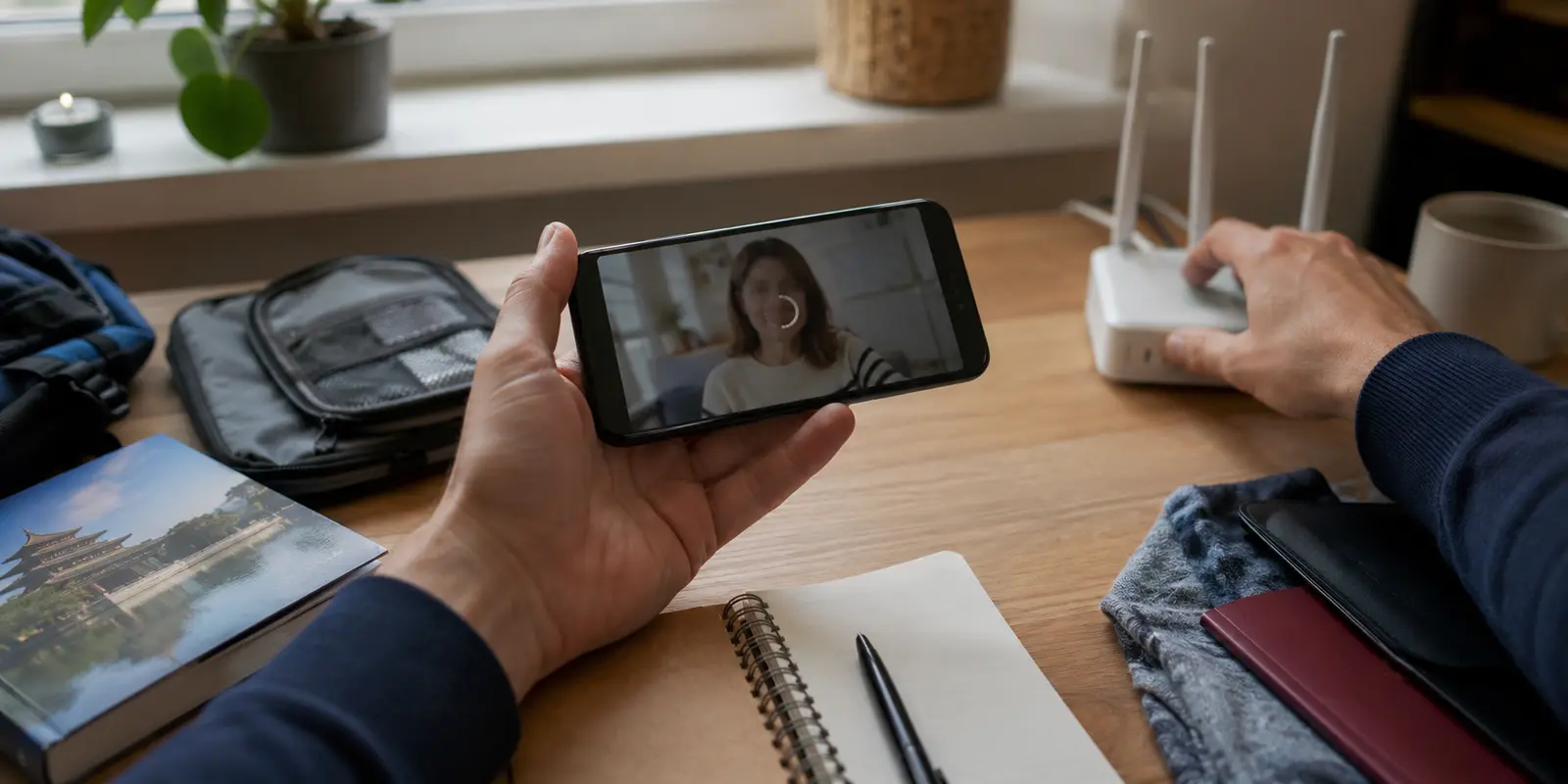Test d'un appel vidéo qui se fige au passage du Wi-Fi aux données mobiles