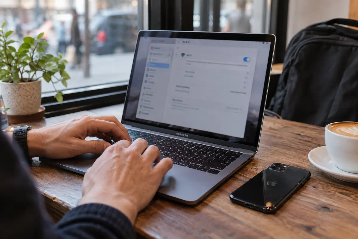Testing a personal hotspot isolates the network before you change Mac settings.