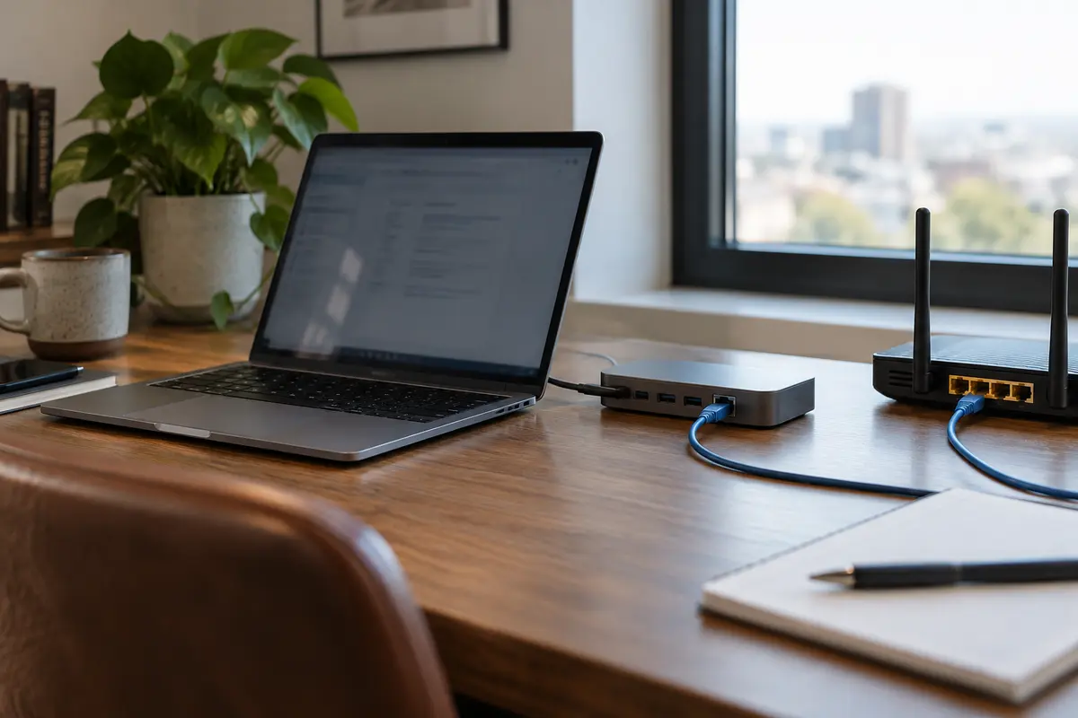Different applications may take different network paths from the same laptop.