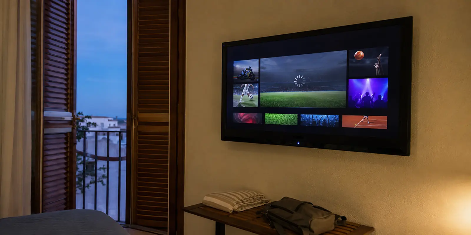 Hotelfernseher auf Mallorca mit einem nicht startenden Sportstream