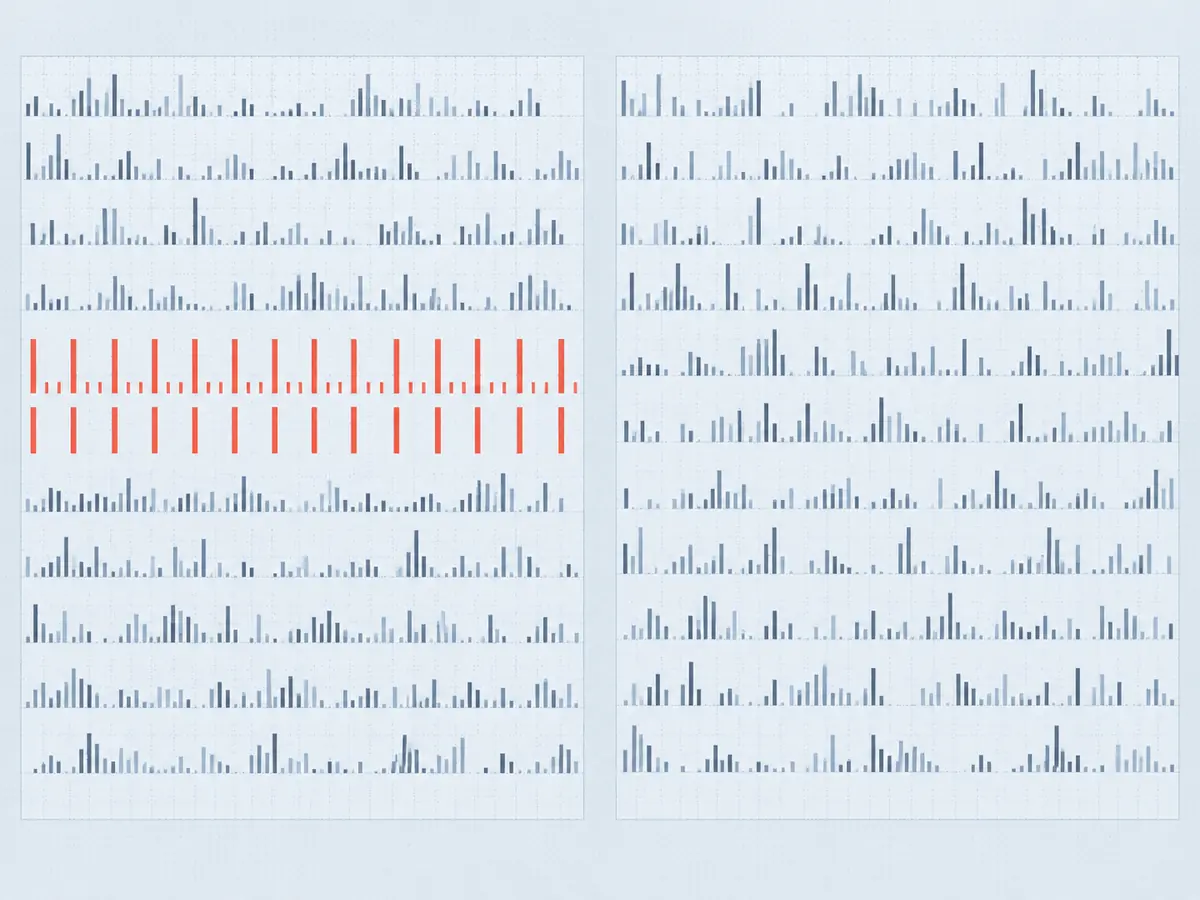 A comparison of a repeating VPN traffic fingerprint and traffic that blends into ordinary encrypted patterns