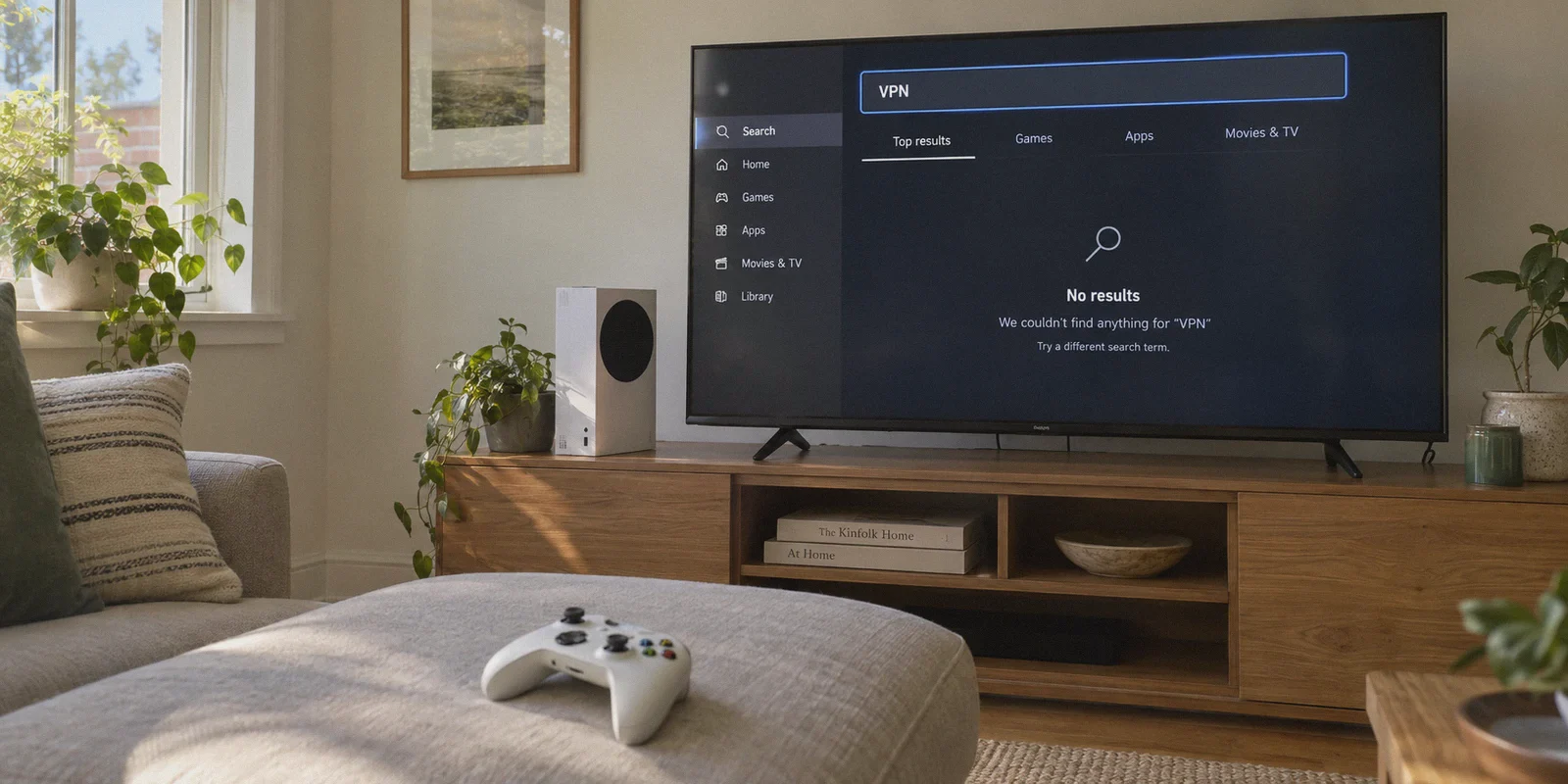 Xbox store search returning no VPN results.