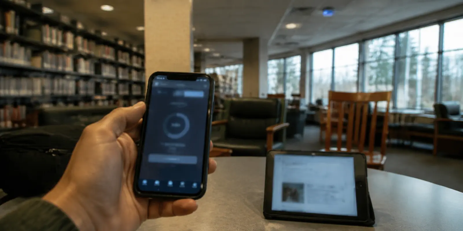 محاولة اتصال VPN على هاتف داخل مكتبة بينما يعمل التصفح العادي